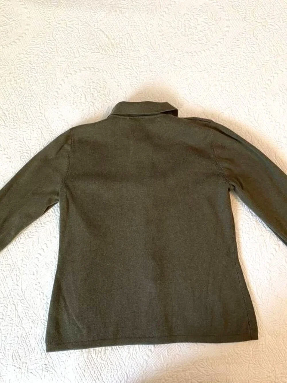 Olive Green Croft and Barrow Zippered Sweater